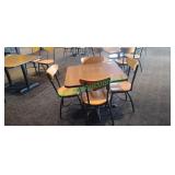 (5) 36"x36" Four Top Tables with Single Base