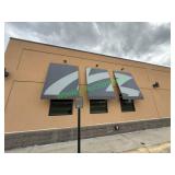 (6) Metal Frame Awnings - Highway Side of Building
