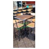 (2) 30"x30" High Top Bar Tables with Footrests