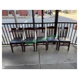 (12) Solid Wooden Framed Dining Room Chairs