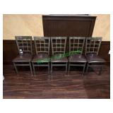 (5) Metal Frame Dining Room Chairs