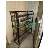 38"x14"x50" Black Wire Shelf Unit on Wheels