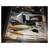Assorted Cookware and Other Items in Tray