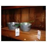 (2) 10" Metal Cook Pots