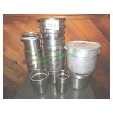 (20) Assorted Round Stainless Inserts in Group