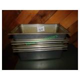 (6) Stainless Steel Full Size Inserts in Group