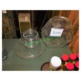 (2) Fish Bowls & Microwave Base Plate