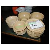 Assorted Plastic Bowls & Saucers in (5) Stacks