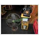 Antique Fan, Prize Dispenser & Telephone