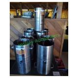 (9) Stainless Steel Tea Urns in Group