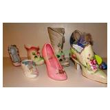 7 decorative shoe figurines