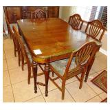 Antique late 20s walnut dining room set