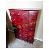 Card catalog cabinet