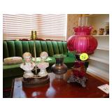 Two vintage table lamps