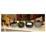 6 cook pots - assorted sizes