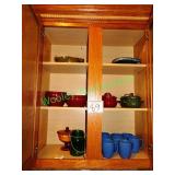All mugs, bowls & other in cabinet