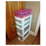 4 tier plastic storage compartment