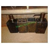 Synthetic stone dispensers & tooth brush holders