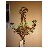 Two plaster candelabras