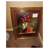 2 floral theme framed prints