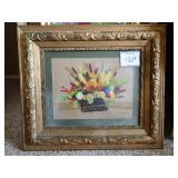 Fruit & vegetable in basket knitted art