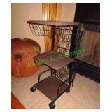 3 tier display on wheels