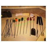 Assorted skewers in group