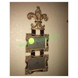 Fleur-de-lis decorative double mirror