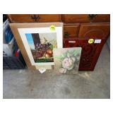 Flower & fruit art & small wooden screen