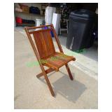 4 wooden fold out chairs