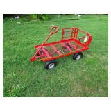 Red utility cart