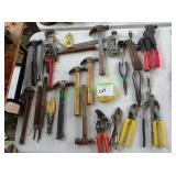 Assorted hand tools in group