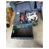 5 Plastic totes full of assorted hardware & other