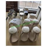 12 assorted syrup dispensers – plastic & glass