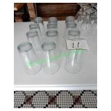 12 glass cups in group