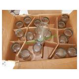 18 small glass cups – one case