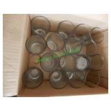 16 small glass cups in box