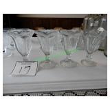 Soda fountain glassware – large Sunday servers –
