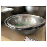 4 small stainless steel strainers in group