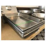 6 stainless steel inserts – 13” x 21” –
