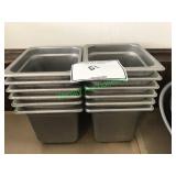 12 small stainless steel inserts in group