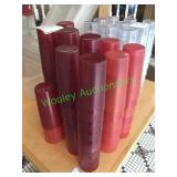 11 stacks red plastic cups