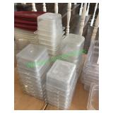 4 stacks of plastic inserts – various sizes -