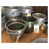 3 small commercial cook pots/mixing bowl