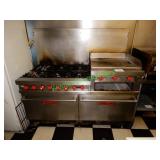 Vulcan six burner gas range/double oven with