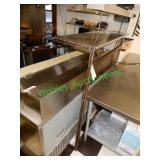 Shop built food warming stand