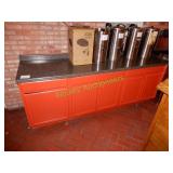 Orange countertop/storage counter