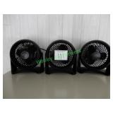 Three Honeywell Electric Fans