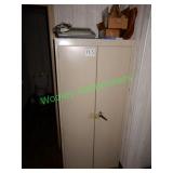 Metal Storage Cabinet & Contents