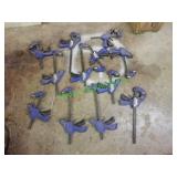 12 Assorted Erwin Quick Grip Clamps